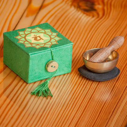 2" Heart Chakra Mini Meditation Bowl Box