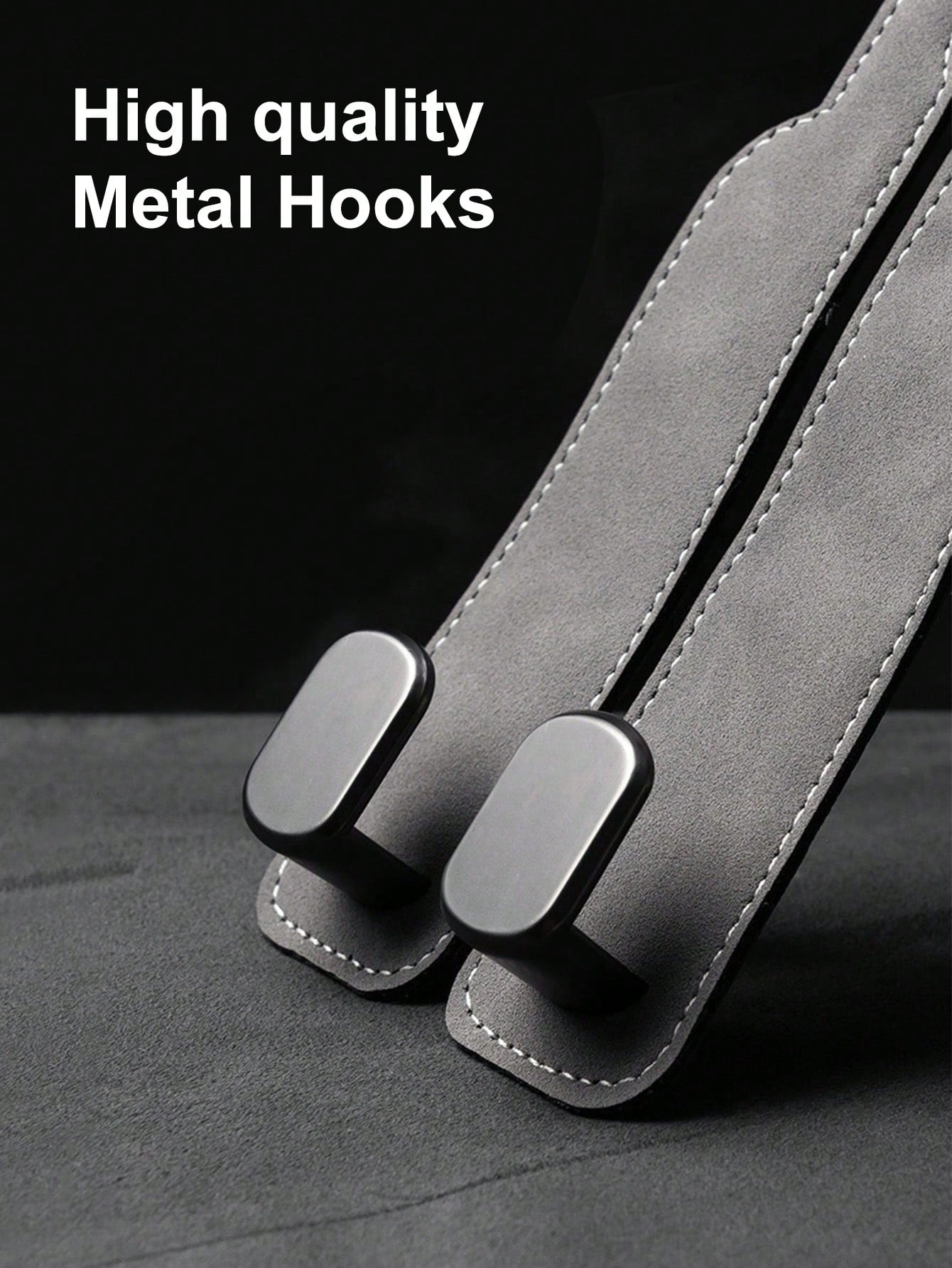 2-In-1 Velvet Car Headrest Hook, Dual Hook Car Wallet Clip, Universal Headrest Hanger Accessories For Car Interior Storage