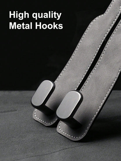 2-In-1 Velvet Car Headrest Hook, Dual Hook Car Wallet Clip, Universal Headrest Hanger Accessories For Car Interior Storage