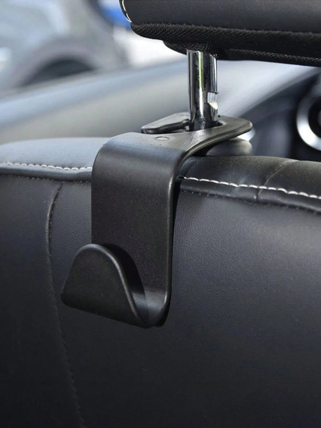 2-In-1 Velvet Car Headrest Hook, Dual Hook Car Wallet Clip, Universal Headrest Hanger Accessories For Car Interior Storage