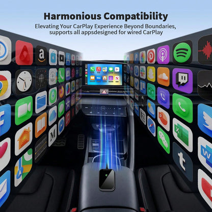 2 In 1 Wireless CarPlay Adapter For Apple CarPlay & Android Auto, Convert Wired To Wireless, No Delay, Plug And Play, Mini Size, Stable Control, Dual-Band Wi-Fi 2.4-5.8GHz Adapter For & Android