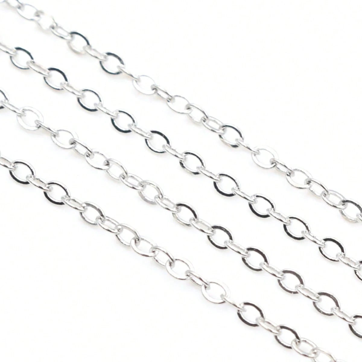 2 Meters 2.4x1.8mm Welded Iron Cable Chains Necklace DIY Jewelry Making Long Chains Findings Accessories