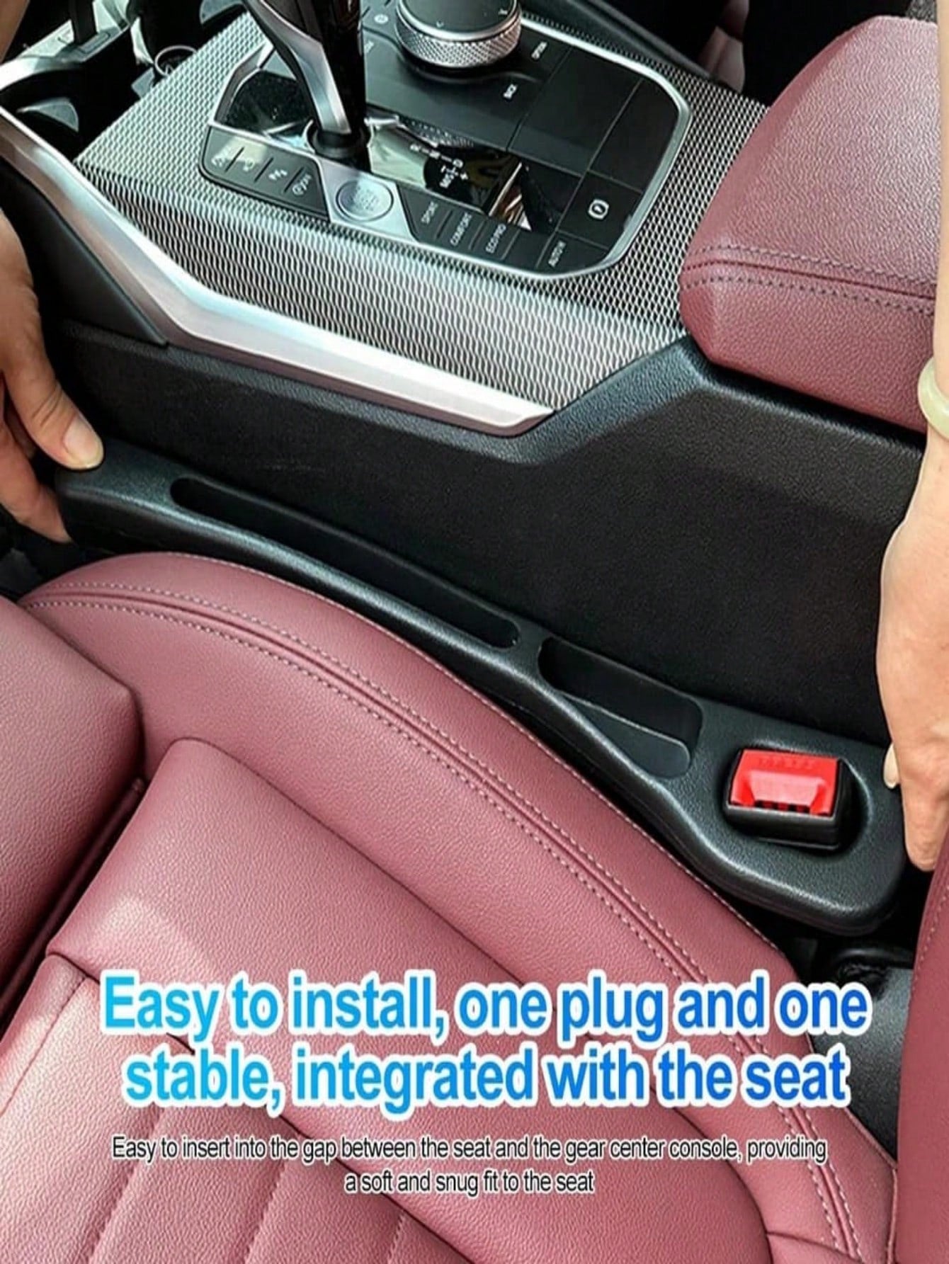 2-Pack Car Seat Gap Organizer With Telescopic Padding & Storage Compartment- Heavy-Duty EVA Foam, Fit For Front/Rear Seats, Cup Holders, Console- Organizer For Phones, Keys, Wallet- Anti-Slip, Scra