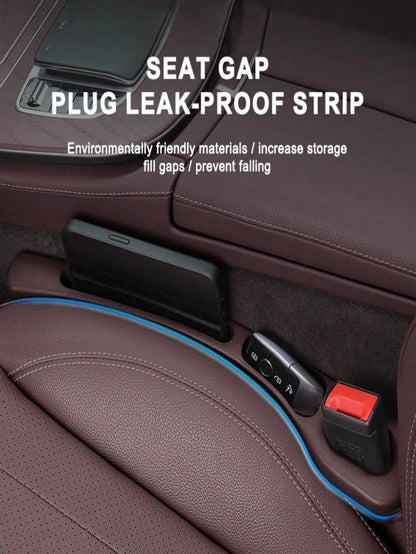 2-Pack Car Seat Gap Organizer With Telescopic Padding & Storage Compartment- Heavy-Duty EVA Foam, Fit For Front/Rear Seats, Cup Holders, Console- Organizer For Phones, Keys, Wallet- Anti-Slip, Scra