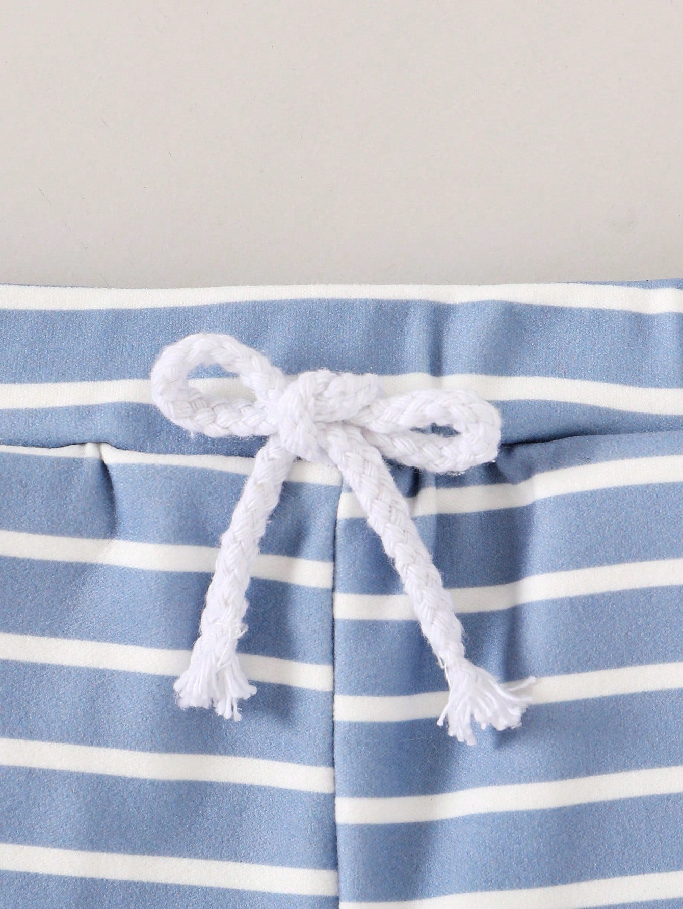 2-Piece Soft And Cute Baby Boy Solid Color Hoodie And Striped Pants Set, Soft, Comfortable And Breathable