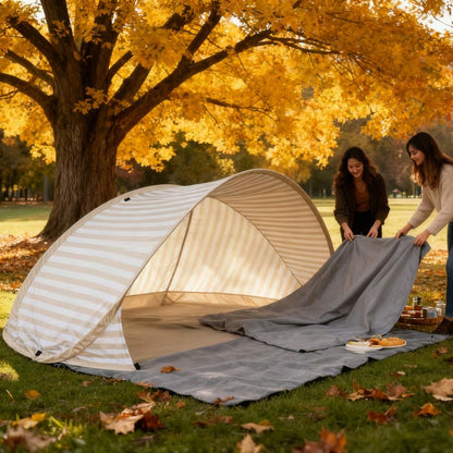 2-Second Pop-Up 2-Person Beach Tent! No Assembly Required. Portable Pop-Up Sunshade, Easy-To-Use Outdoor Canopy Perfect For The Beach, Picnics, Parks, Camping, And Family Outings.