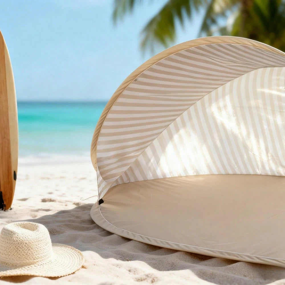 2-Second Pop-Up 2-Person Beach Tent! No Assembly Required. Portable Pop-Up Sunshade, Easy-To-Use Outdoor Canopy Perfect For The Beach, Picnics, Parks, Camping, And Family Outings.