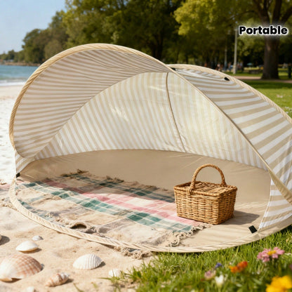 2-Second Pop-Up 2-Person Beach Tent! No Assembly Required. Portable Pop-Up Sunshade, Easy-To-Use Outdoor Canopy Perfect For The Beach, Picnics, Parks, Camping, And Family Outings.