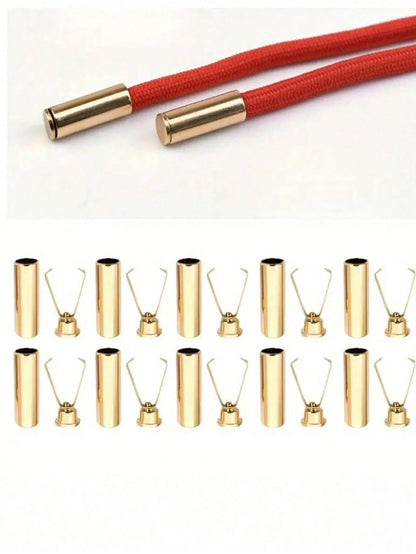 20 Heavy-Duty Rope Locks- Protecting Shoelaces, Drawstrings, Pants, Bags, Hoodies- Adjustable Metal Clips For Easy Installation- Suitable For DIY Handicrafts, Clothing And Organizing Cables- (Blac