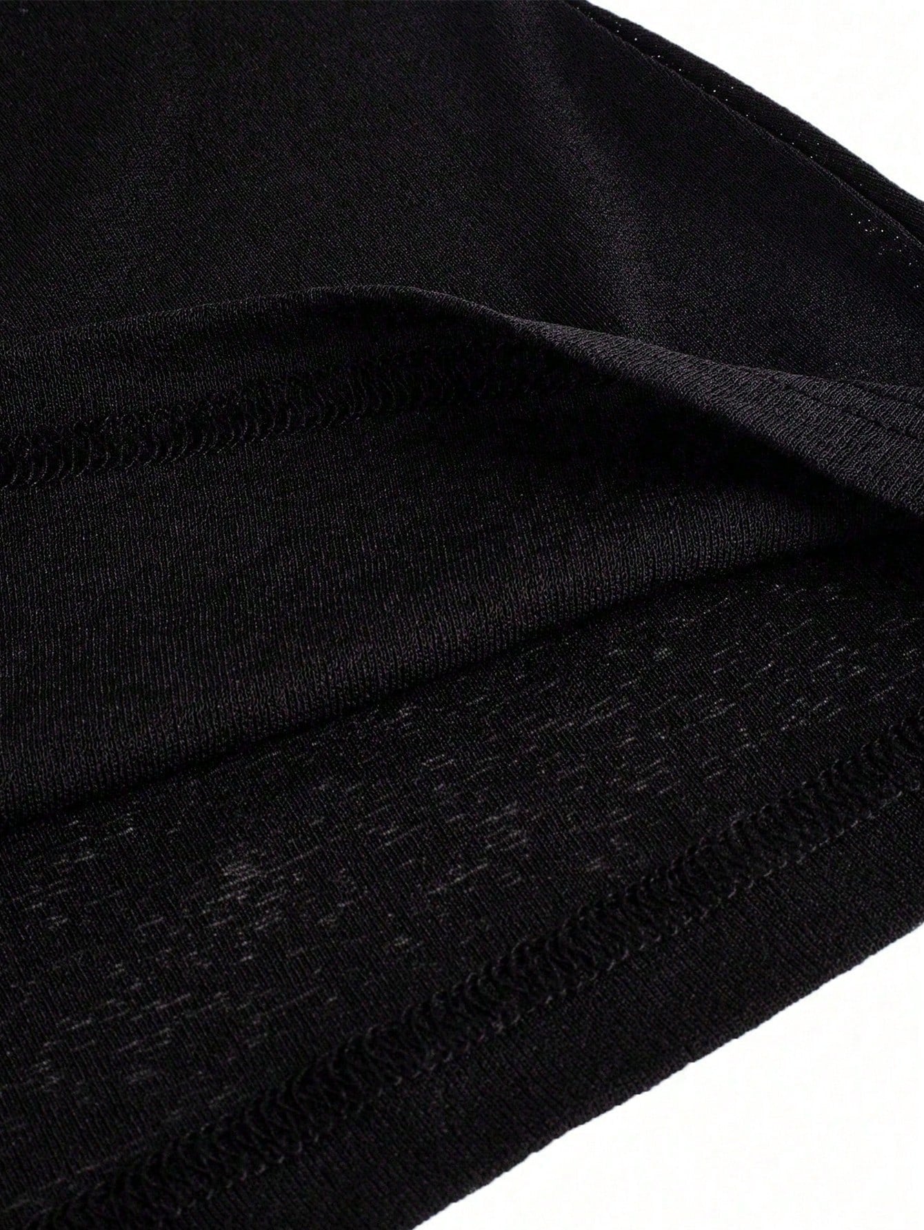 2000s Style Plus Size Women's Sheer Long Sleeve Round Neck Fitted Sexy Top Black Vacation Style Summer