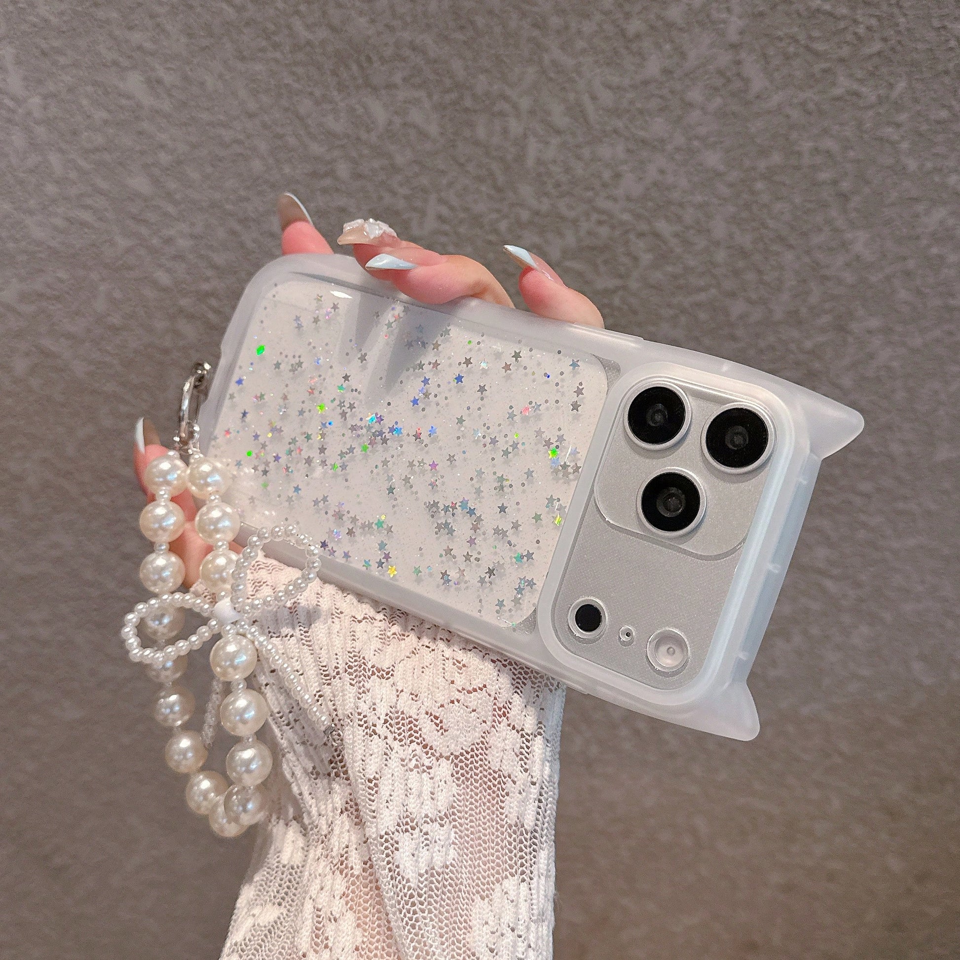 2025's Latest Cute Shiny Transparent Phone Case With Pearl Mobile Phone Lanyard, Minimalist Creative Soft Phone Case Compatible With IPhone 17 Pro Max/17 Pro/17/16 Pro Max/16/16 Pro/16 Plus/15/15 Pro