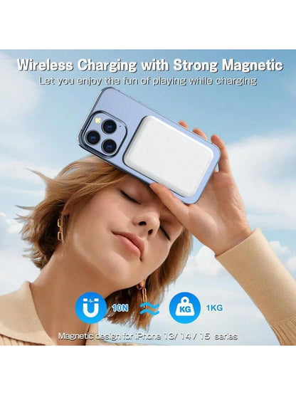 2025 Version Wireless Portable Charger, Mini 5,000MA And Power Bank Compatible With Magnetic Safety Battery Pack PD 20ww/Type-C Data Cable, Suitable For IPhone 16/15/14/13/12Series, Universal Android