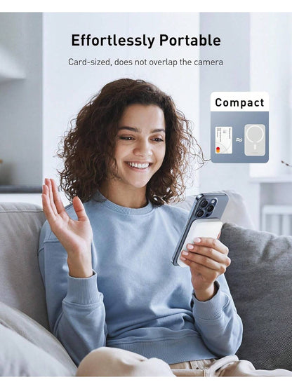 2025 Version Wireless Portable Charger, Mini 5,000MA And Power Bank Compatible With Magnetic Safety Battery Pack PD 20ww/Type-C Data Cable, Suitable For IPhone 16/15/14/13/12Series, Universal Android