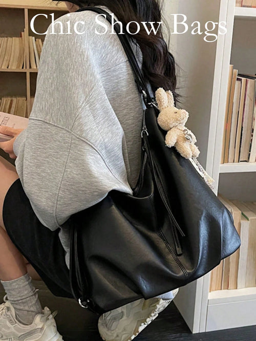2026 Korean Vintage Underarm Tote Bag, Large Capacity Casual Women's Shoulder Bag, Suitable For Shopping, Party, Travel And Gifting (Accessories Not Included)