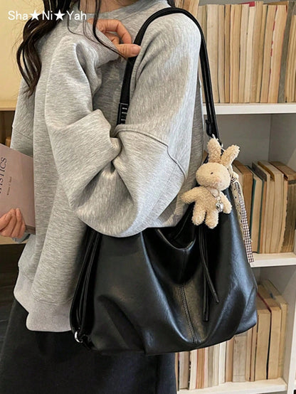 2026 Korean Vintage Underarm Tote Bag, Large Capacity Casual Women's Shoulder Bag, Suitable For Shopping, Party, Travel And Gifting (Accessories Not Included)