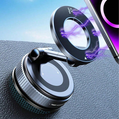 2026 New Adjustable Foldable Large Suction Cup Magnetic Car Phone Holder, N52 Strong Magnet, 360° Rotation, Dashboard Vacuum Suction Cup Installation, Suitable For Bathroom Tiles, Glass Surfaces, ABS