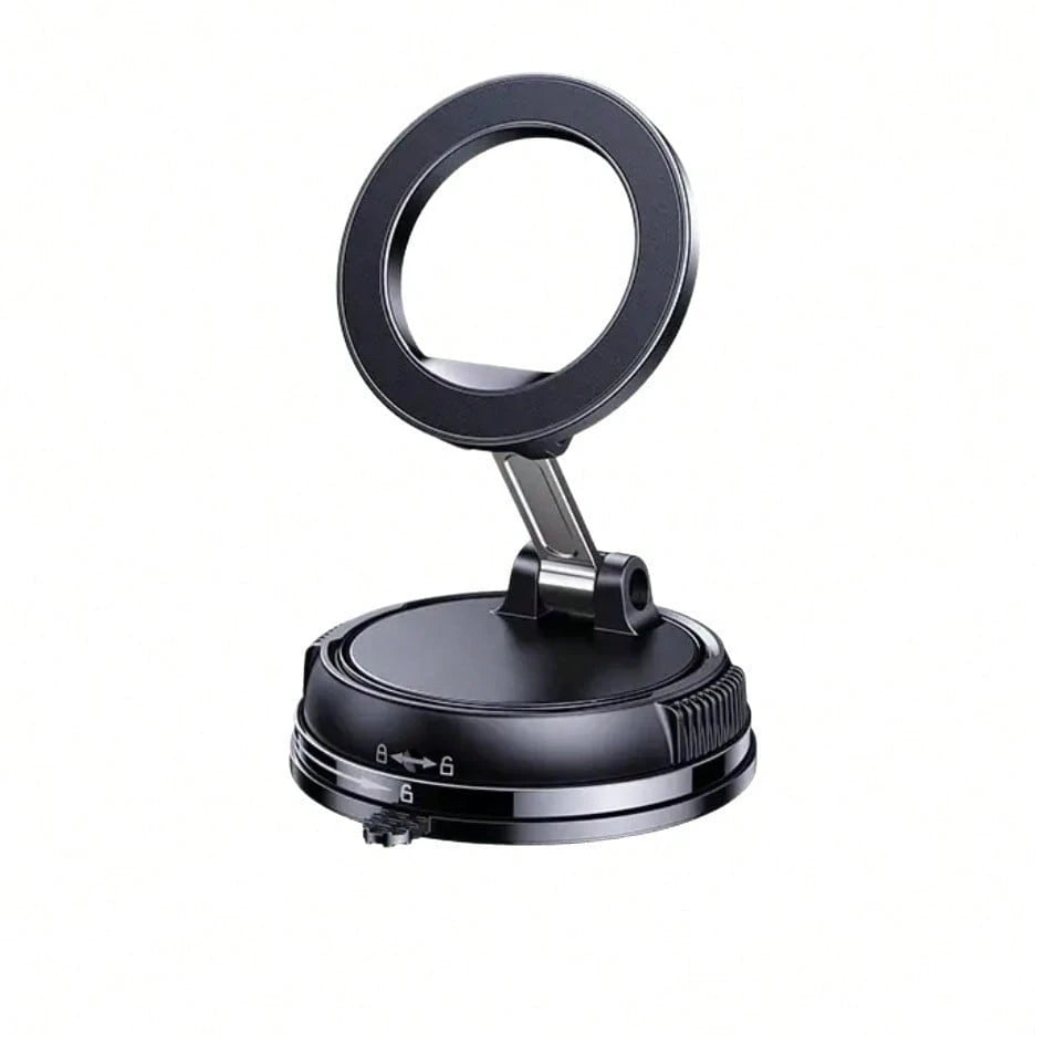 2026 New Adjustable Foldable Large Suction Cup Magnetic Car Phone Holder, N52 Strong Magnet, 360° Rotation, Dashboard Vacuum Suction Cup Installation, Suitable For Bathroom Tiles, Glass Surfaces, ABS
