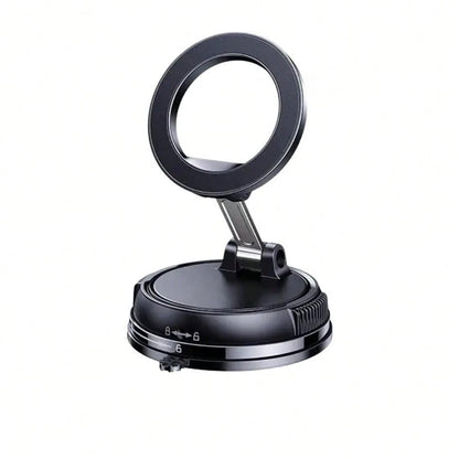 2026 New Adjustable Foldable Large Suction Cup Magnetic Car Phone Holder, N52 Strong Magnet, 360° Rotation, Dashboard Vacuum Suction Cup Installation, Suitable For Bathroom Tiles, Glass Surfaces, ABS