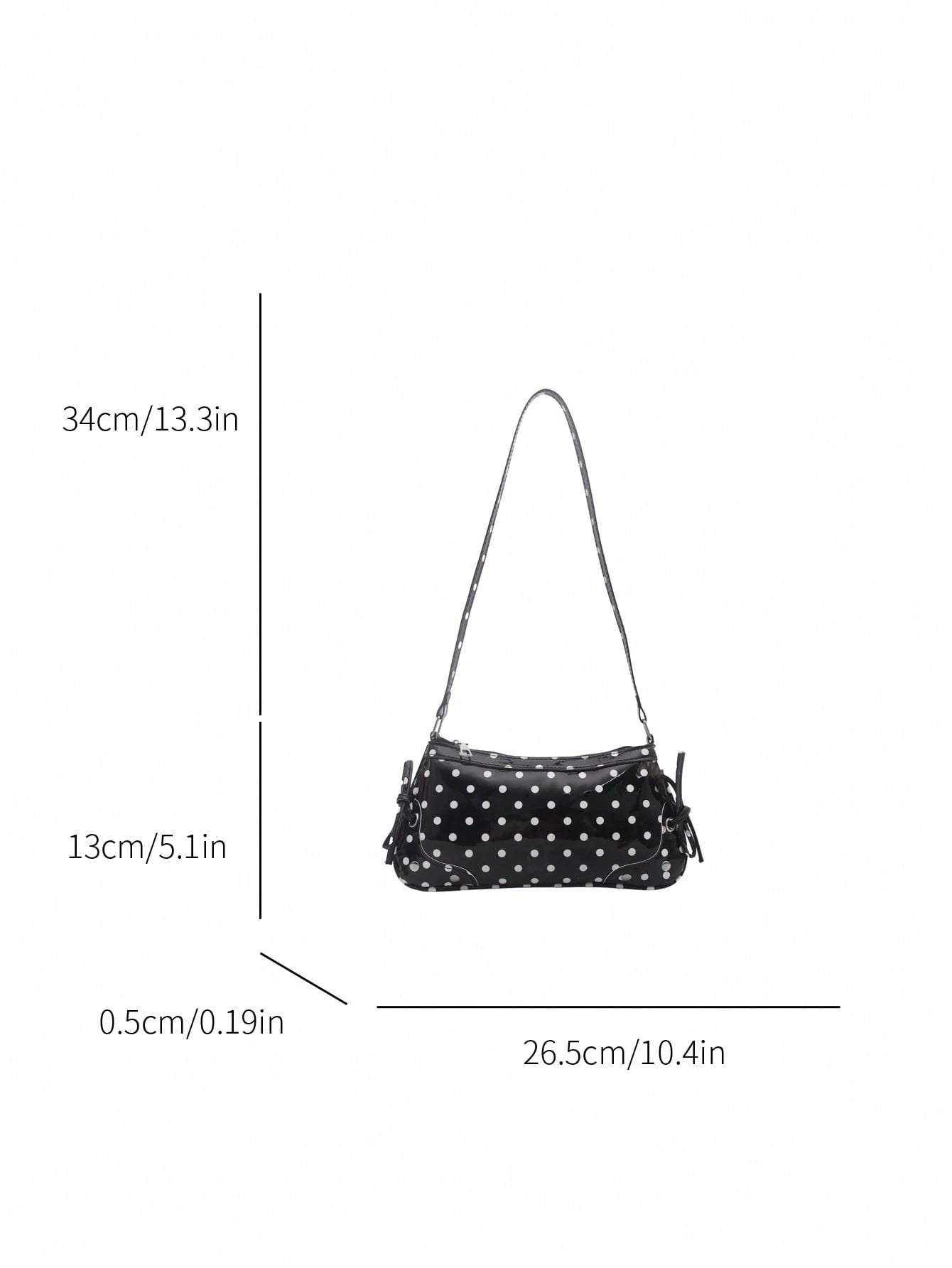2026 New Fashion Women's Polka Dot Fresh Underarm Handbag Cute Student Daily Outing Shoulder Bag