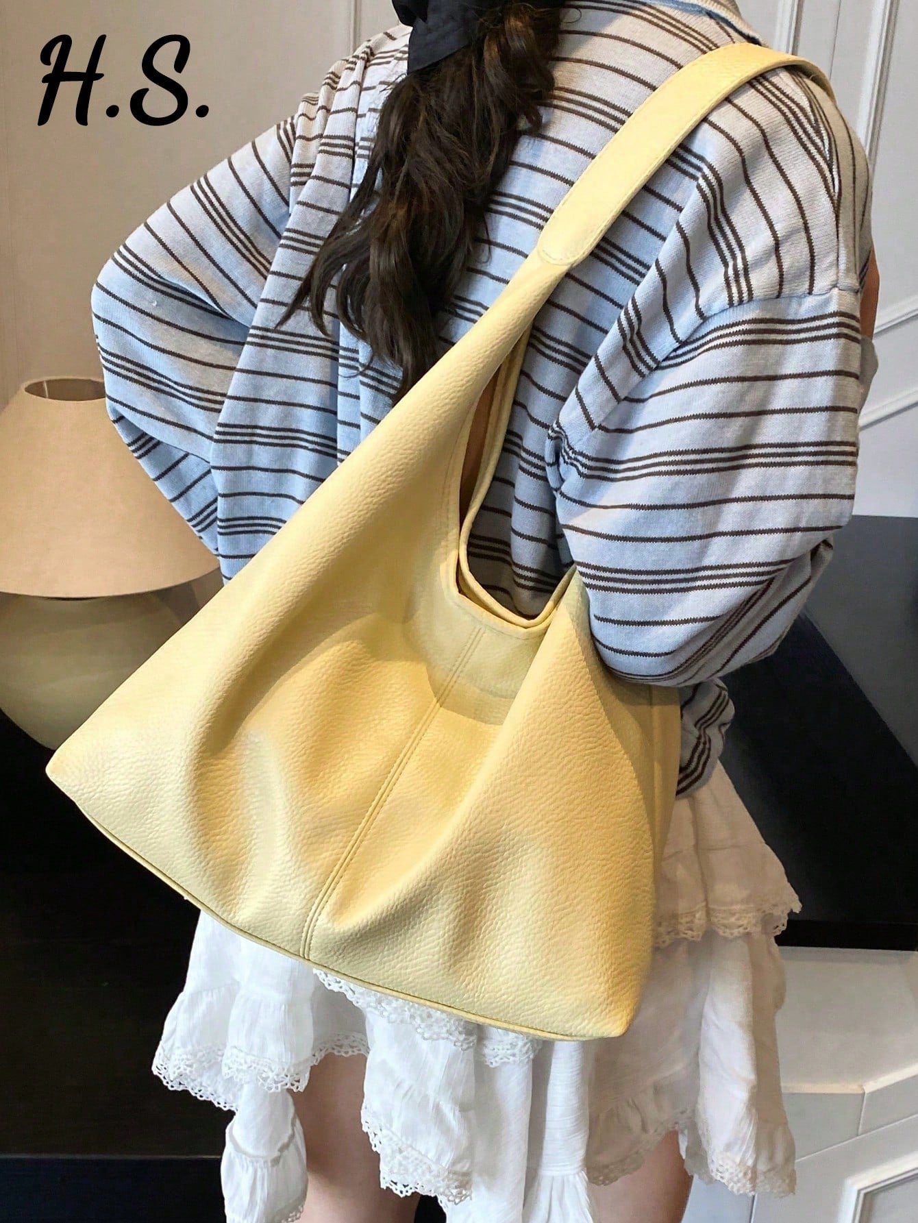 2026 New Fashion Women's Soft PU Large Capacity Tote Bag 2 Pieces Set, Shoulder Bag For Daily Use, Commuting, College Student School Bag, Dating Gift, Shopping Bag, Crescent Bag