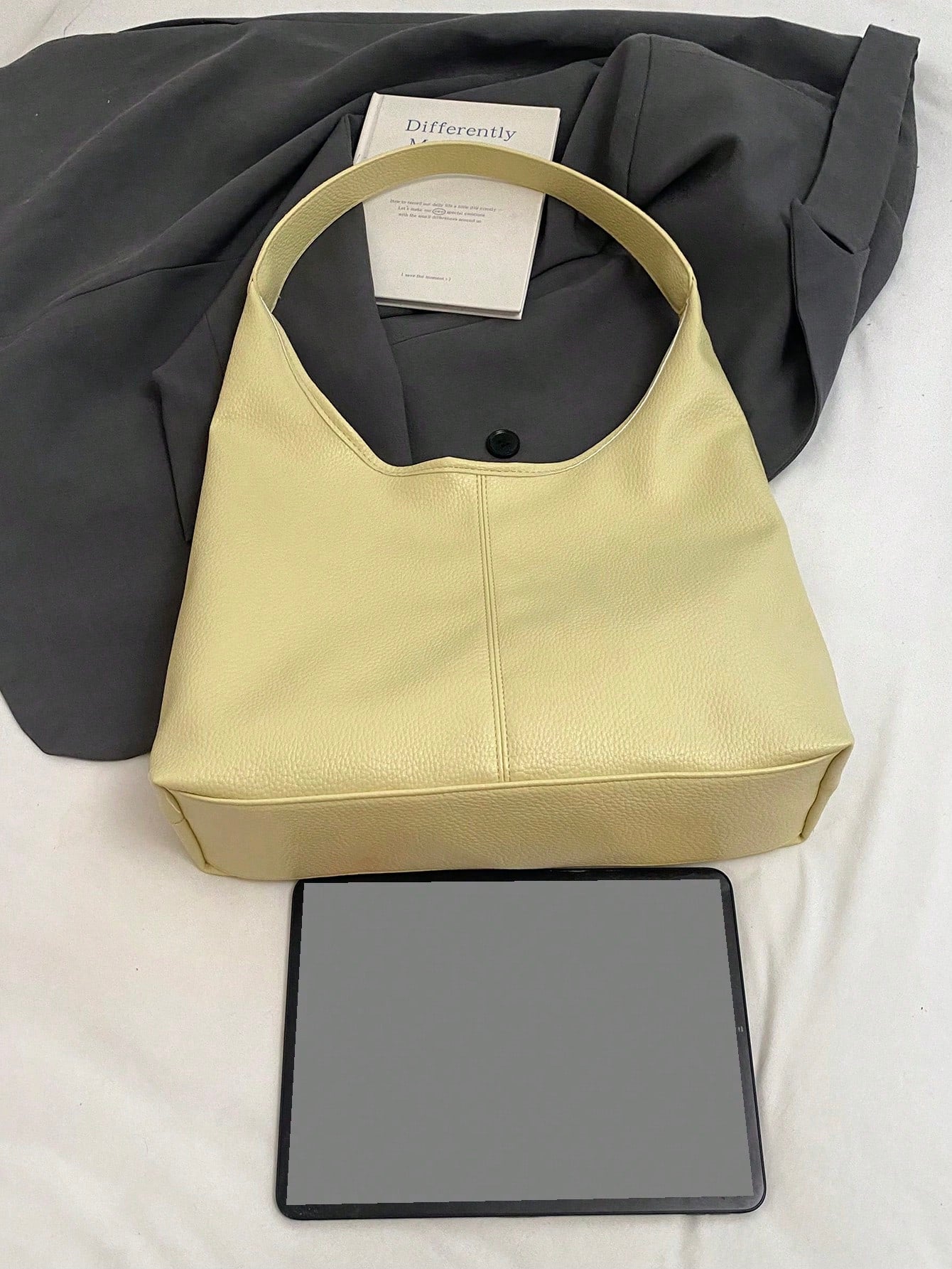 2026 New Fashion Women's Soft PU Large Capacity Tote Bag 2 Pieces Set, Shoulder Bag For Daily Use, Commuting, College Student School Bag, Dating Gift, Shopping Bag, Crescent Bag