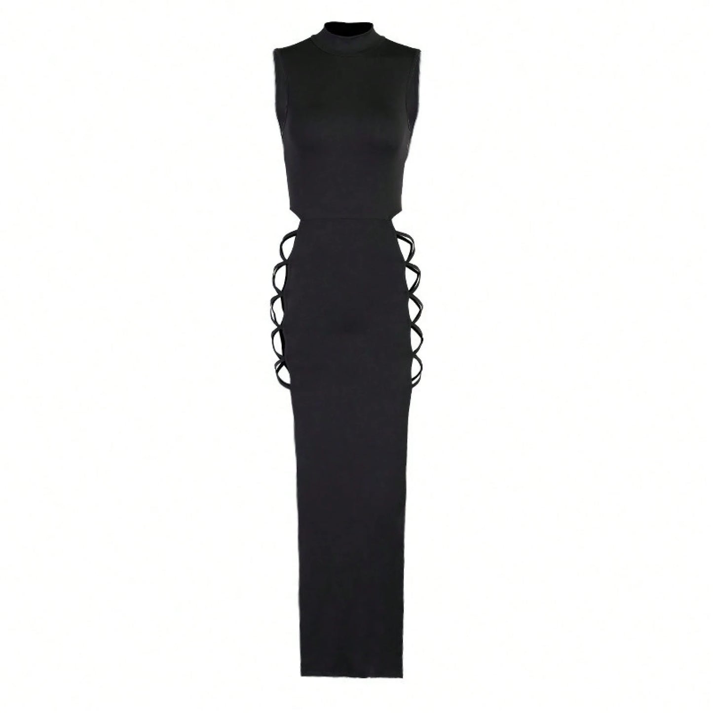 2026 Summer Sexy High Slit Bandage Cami Dress Sheer Mesh Lace Bodycon Slim Stretch Elegant Romantic Boudoir Party Lingerie For Women