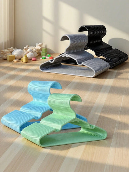 20pcs Plastic Children's Hangers- Wardrobe Hangers For Baby Clothes And Kids Clothes- Nursery Storage Organizer Hangers- Multicolor Assorted