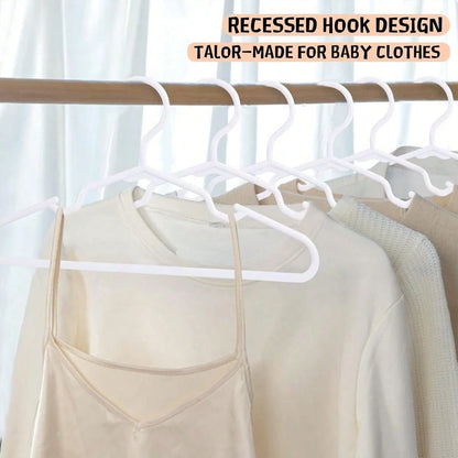 20pcs Plastic Children's Hangers- Wardrobe Hangers For Baby Clothes And Kids Clothes- Nursery Storage Organizer Hangers- Multicolor Assorted