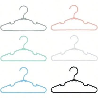 20pcs Plastic Children's Hangers- Wardrobe Hangers For Baby Clothes And Kids Clothes- Nursery Storage Organizer Hangers- Multicolor Assorted