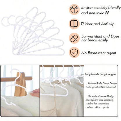 20pcs Plastic Children's Hangers- Wardrobe Hangers For Baby Clothes And Kids Clothes- Nursery Storage Organizer Hangers- Multicolor Assorted