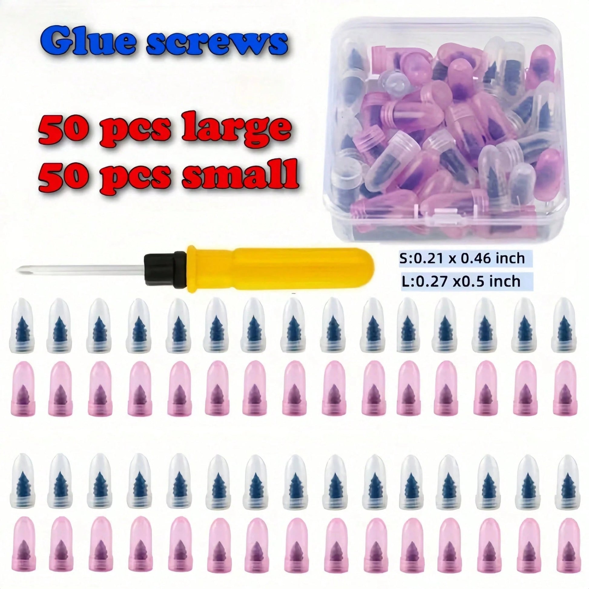 20pcs Tire Repair Kit, Dual Sizes (10 Large, 10 Small, Screwdriver Included). New Tubeless Tire Repair Kit. Suitable For Cars, Motorcycles, Trucks, And Bicycles. Quick And Easy Self-Service Tire Repai