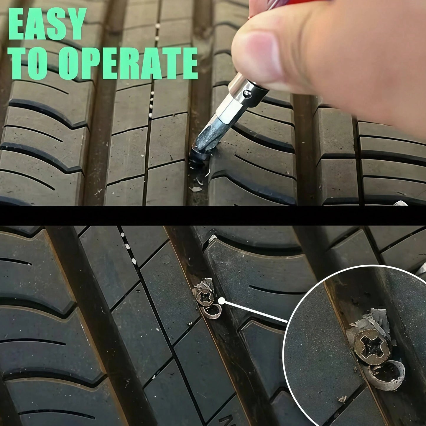 20pcs Tire Repair Kit, Dual Sizes (10 Large, 10 Small, Screwdriver Included). New Tubeless Tire Repair Kit. Suitable For Cars, Motorcycles, Trucks, And Bicycles. Quick And Easy Self-Service Tire Repai