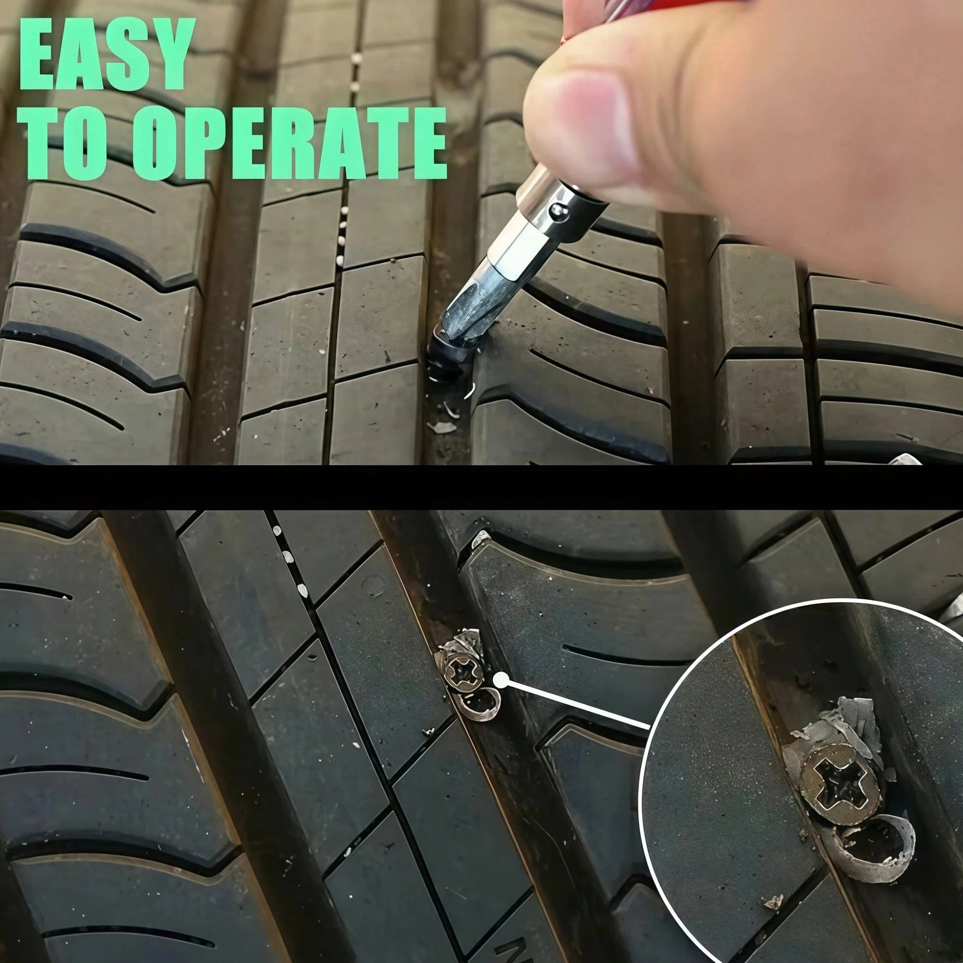 20pcs Tire Repair Kit, Dual Sizes (10 Large, 10 Small, Screwdriver Included). New Tubeless Tire Repair Kit. Suitable For Cars, Motorcycles, Trucks, And Bicycles. Quick And Easy Self-Service Tire Repai
