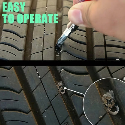 20pcs Tire Repair Kit, Dual Sizes (10 Large, 10 Small, Screwdriver Included). New Tubeless Tire Repair Kit. Suitable For Cars, Motorcycles, Trucks, And Bicycles. Quick And Easy Self-Service Tire Repai