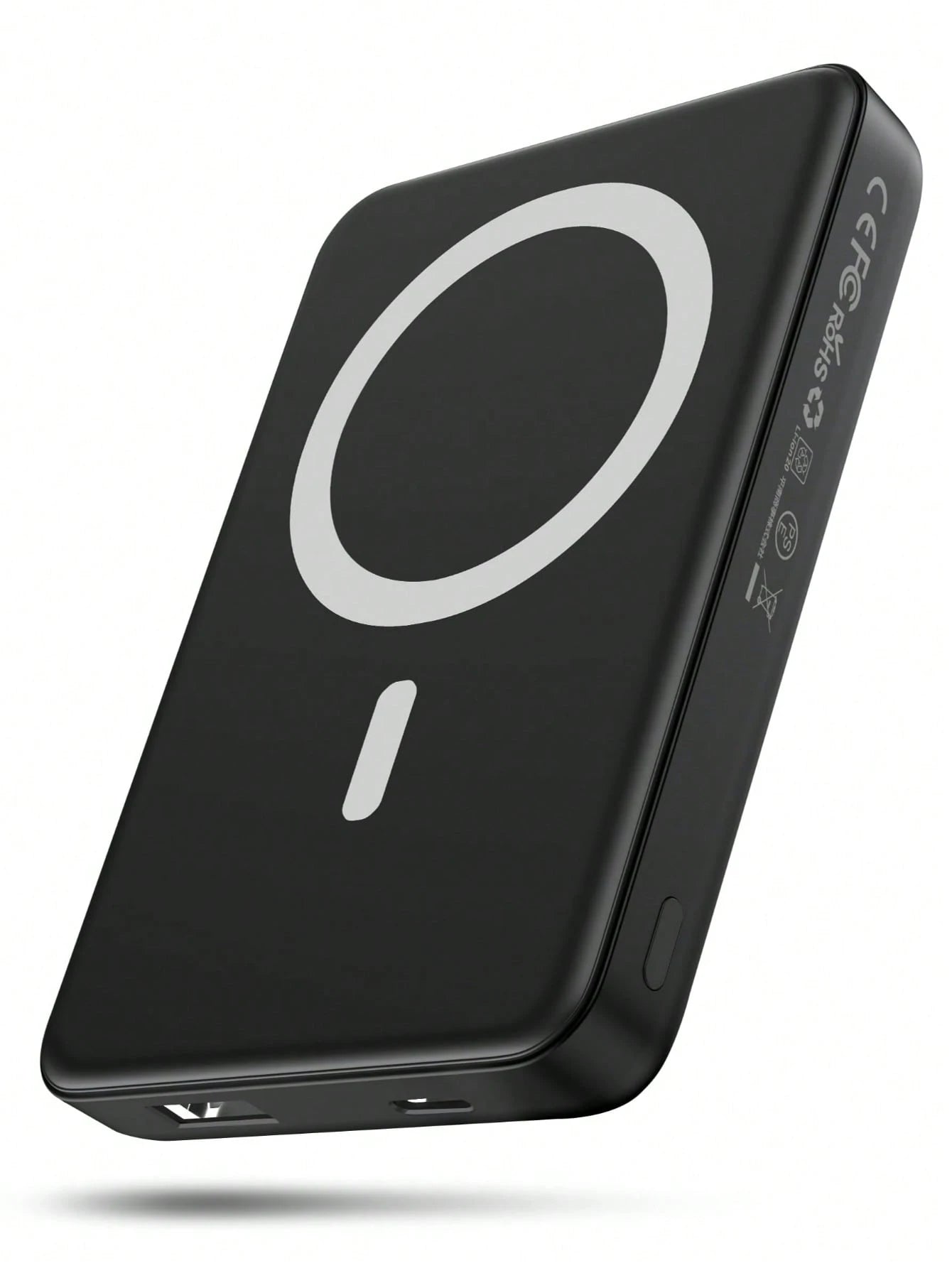 20W High-Speed Slim Magnetic Wireless Power Bank – 5000mAh Compact Battery Pack, USB‑C Dual I/O Functionality, Perfect For On‑The‑Go Charging, Coffee Runs & Emergency Use, Universal For All Phones