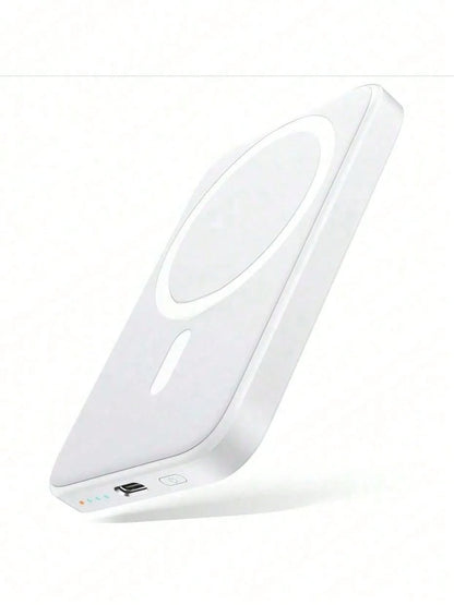 20W High-Speed Slim Magnetic Wireless Power Bank – 5000mAh Compact Battery Pack, USB‑C Dual I/O Functionality, Perfect For On‑The‑Go Charging, Coffee Runs & Emergency Use, Universal For All Phones