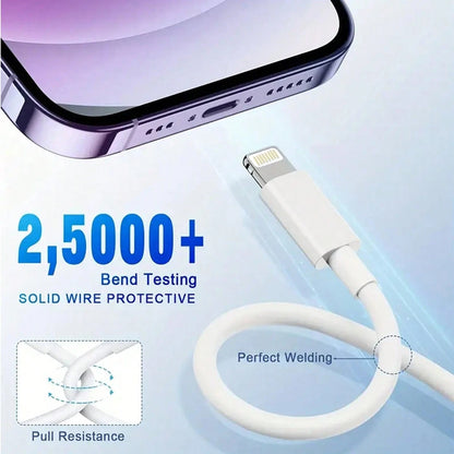 20W USB-C Fast Charger Adapter + 3.3FT/100CM USB-C To Lightning Cable, Fast Charging & Data Transfer Set Compatible With IPhone 14 13 12 Series