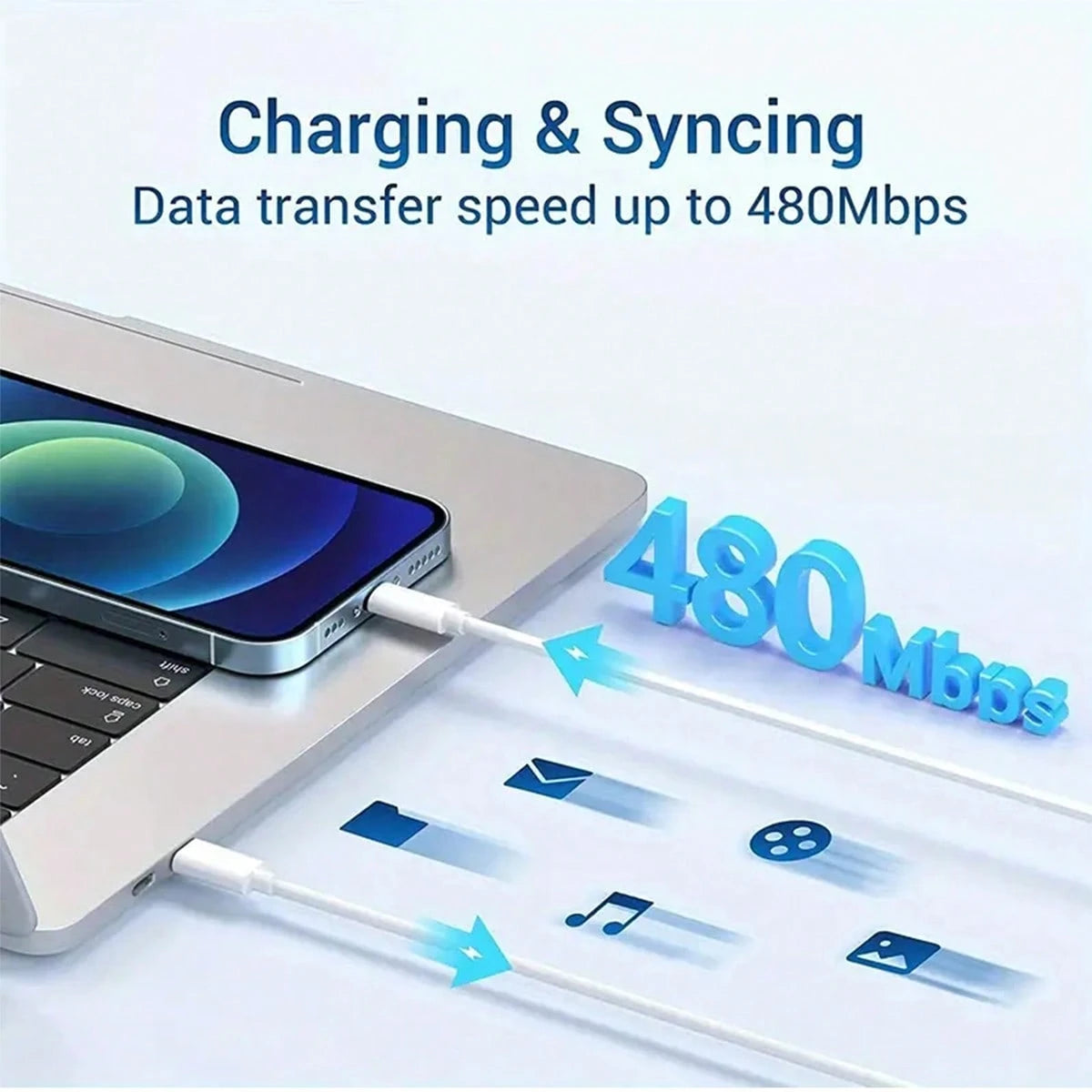20W USB-C Fast Charger Adapter + 3.3FT/100CM USB-C To Lightning Cable, Fast Charging & Data Transfer Set Compatible With IPhone 14 13 12 Series