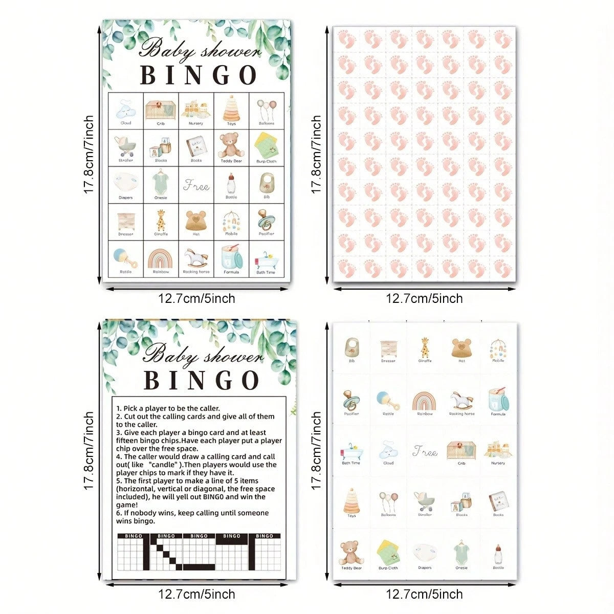 24/33/40pcs Adult Baby Shower Bingo Card Game, Baby Shower Party Supplies, Party Favors, Gender Reveal Party Decorations, 24-Player Bingo Game, Baby Shower Pacifier