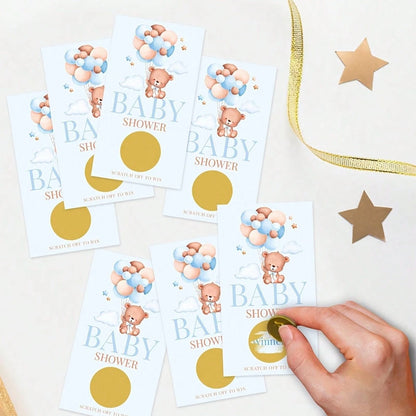 24/33/40pcs Adult Baby Shower Bingo Card Game, Baby Shower Party Supplies, Party Favors, Gender Reveal Party Decorations, 24-Player Bingo Game, Baby Shower Pacifier
