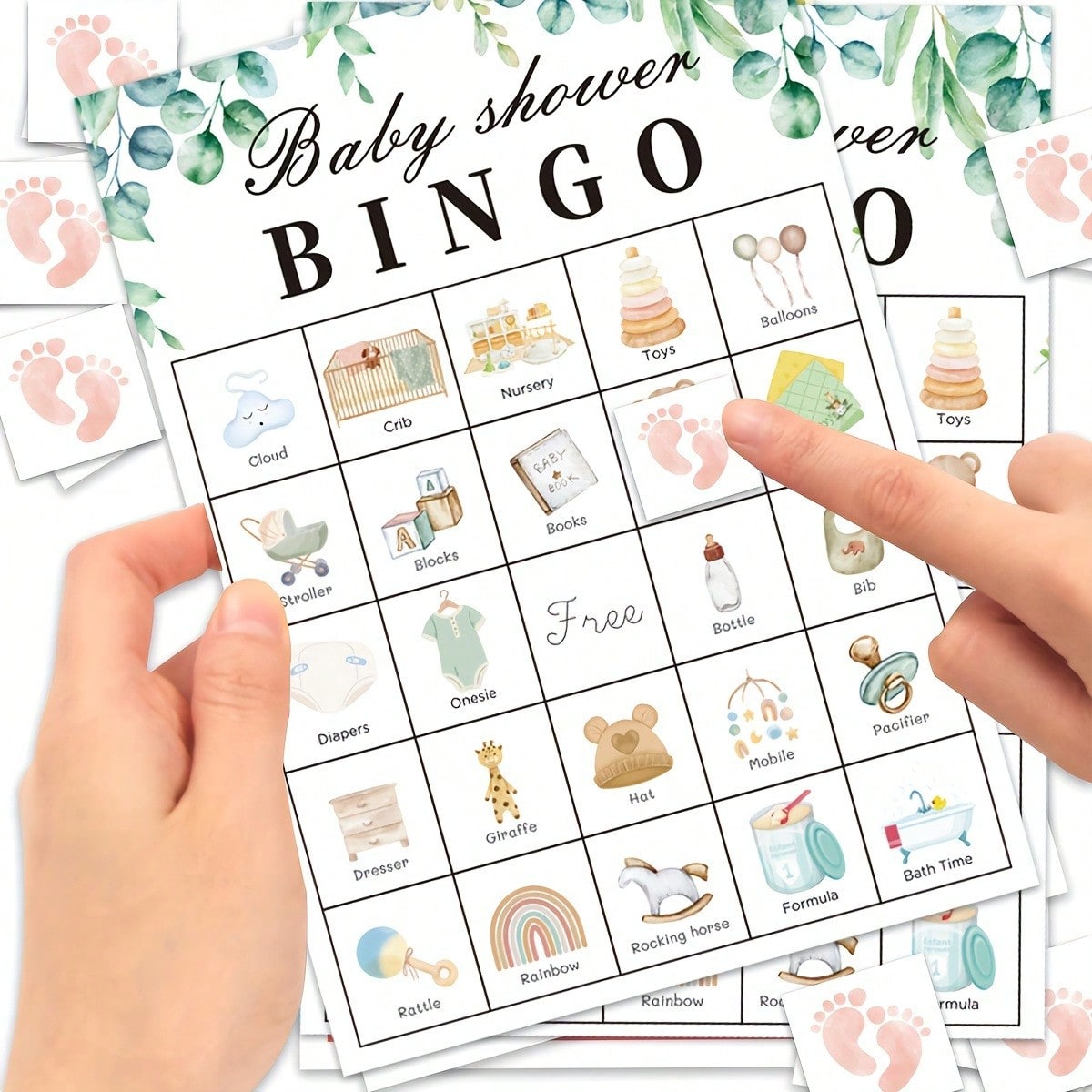 24/33/40pcs Adult Baby Shower Bingo Card Game, Baby Shower Party Supplies, Party Favors, Gender Reveal Party Decorations, 24-Player Bingo Game, Baby Shower Pacifier