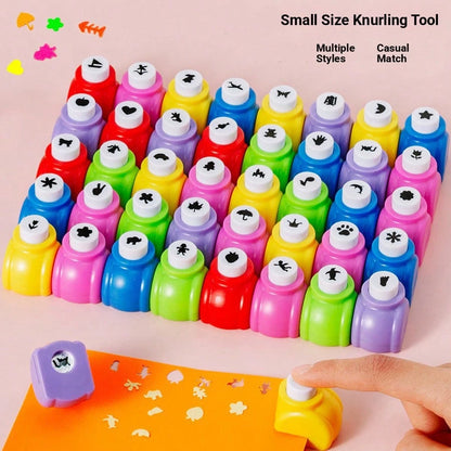 24 Pcs Mini Scrapbook Punches- Handmade 6 Pcs Cutter For Card Crafts, Calico Printing, 12 Pcs Flower Paper Crafts, Punch Hole Puncher, Shape Cutters- No Battery, No Electricity