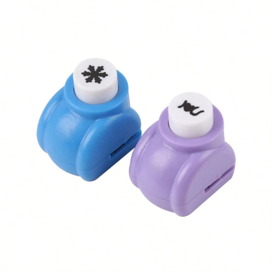 24 Pcs Mini Scrapbook Punches- Handmade 6 Pcs Cutter For Card Crafts, Calico Printing, 12 Pcs Flower Paper Crafts, Punch Hole Puncher, Shape Cutters- No Battery, No Electricity