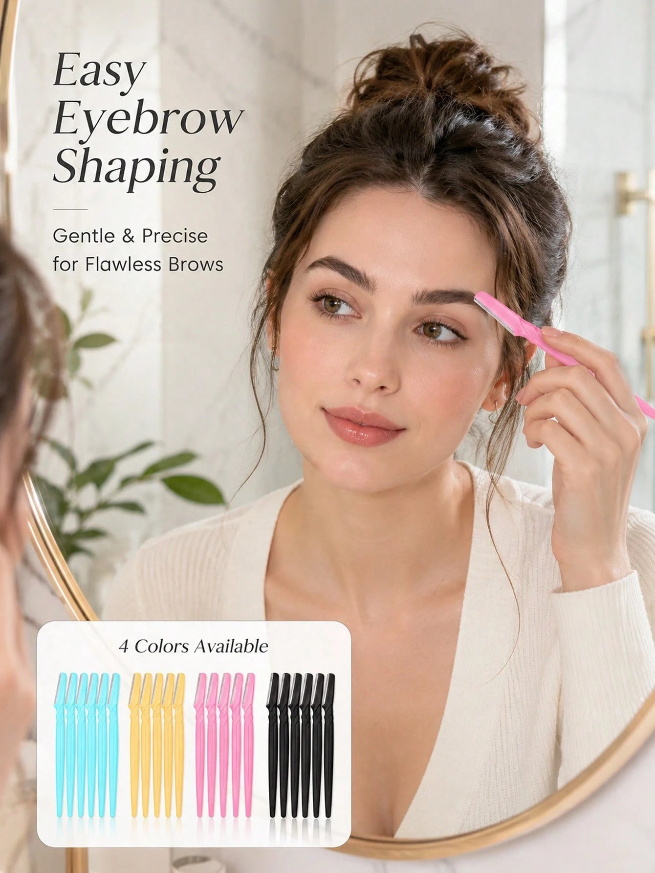 24pcs/12pcs/6pcs/1pc/Set Hair Trimmer, Designed For Men And Women, And Face Razor, Face Razors For Women Exfoliating Skin Removal Tool, With Long Handle Design, Equipped With Dust Cover, Reusable And