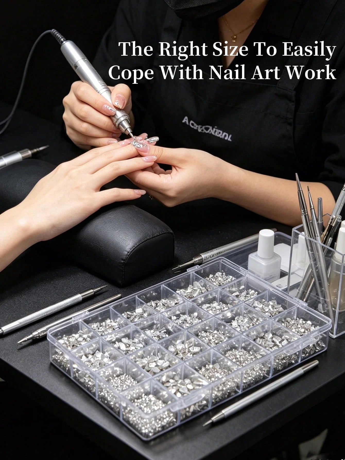 24pcs Nail Rhinestone Decoration Set With Tweezers, Includes Diamond Shaped, Bow, Star, Heart And Other Shapes In Multiple Colors, DIY Y2K Style Nail Art Supplies For Daily And Travel Use Nails Nail C