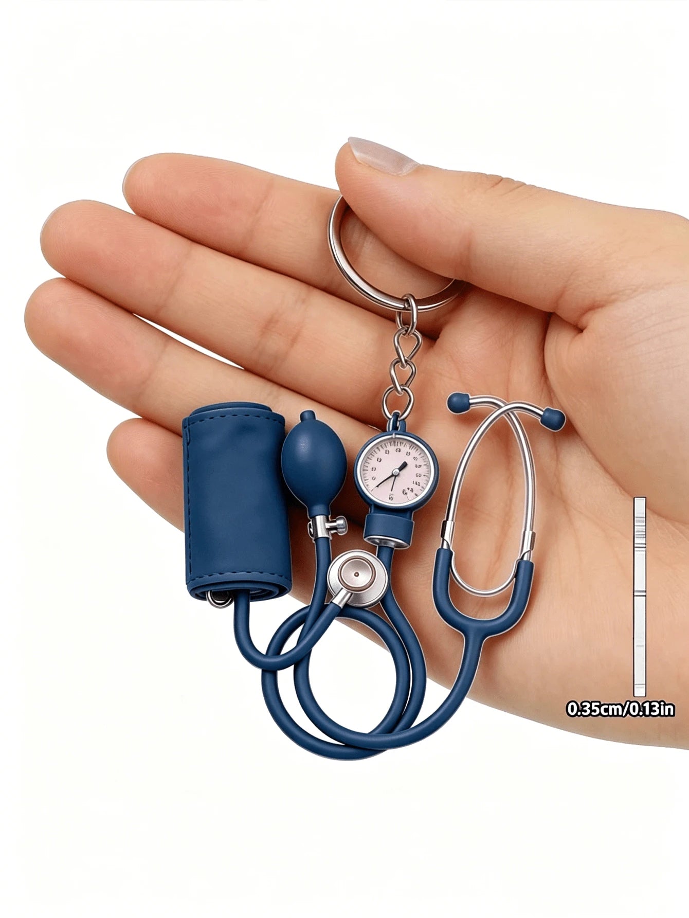 2D Acrylic Keychain, Pink Stethoscope + Blood Pressure Monitor Set, 1pc, Medical Style Healing Pendant, Ideal Gift For Nurses, Doctors And Medical Enthusiasts, Lightweight And Soft.