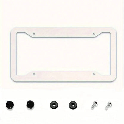 2D Cute Pink Cartoon Panda Floral Pattern License Plate Frame 12x6inch Aluminum, Compatible With US Standard License Plates, Suitable For Cars, SUVs, Pickups, Trucks, And Sports Cars, Personalized Dec