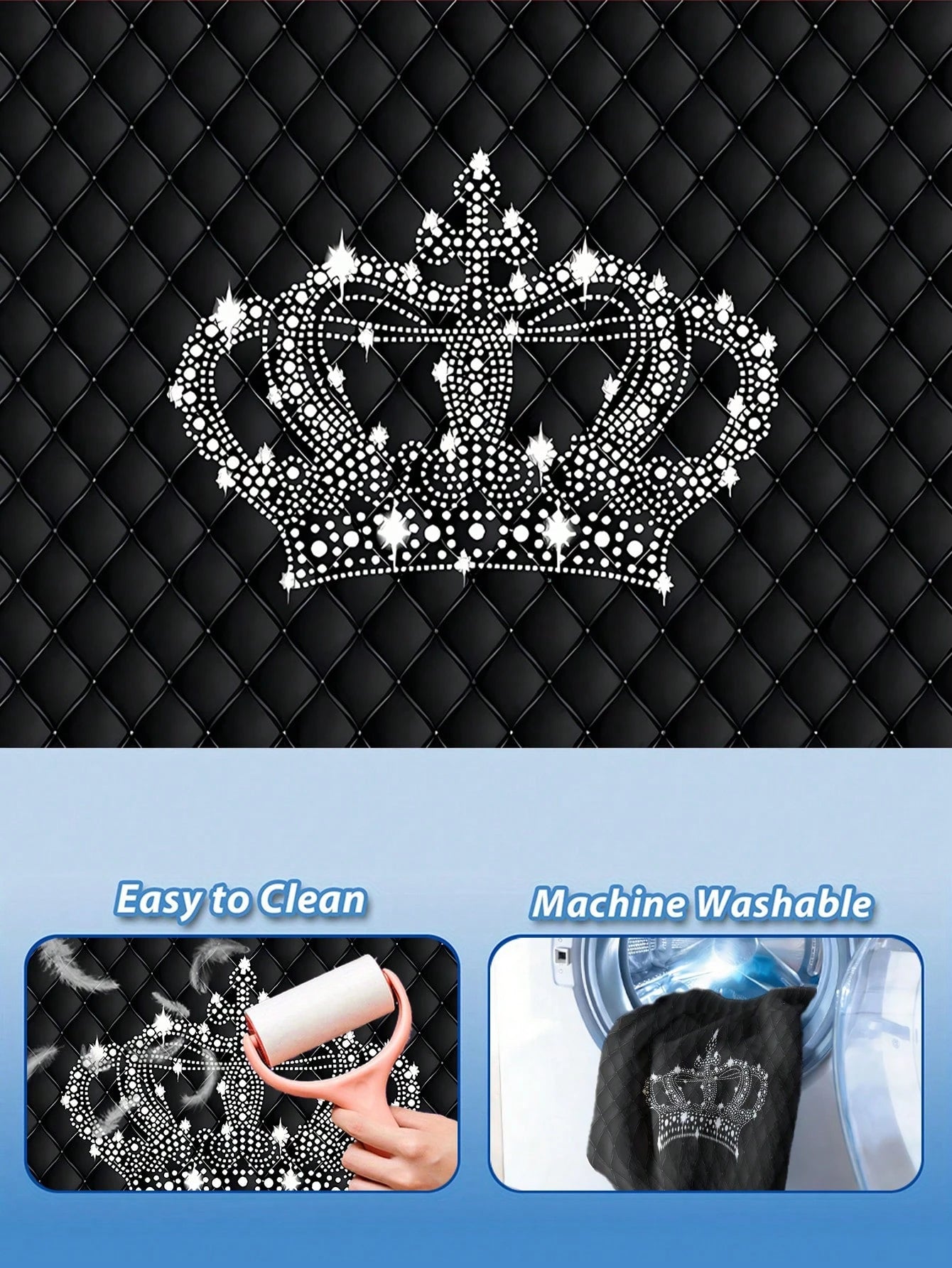 2d Flat Luxury Crown- Patterned Car Trunk Mat, 29.53x39.37inch, 1pc, Material, Stylish & Durable, Ideal For Car Interior Decoration, Car Acessesories, Car Decor, Car Acessesories Women