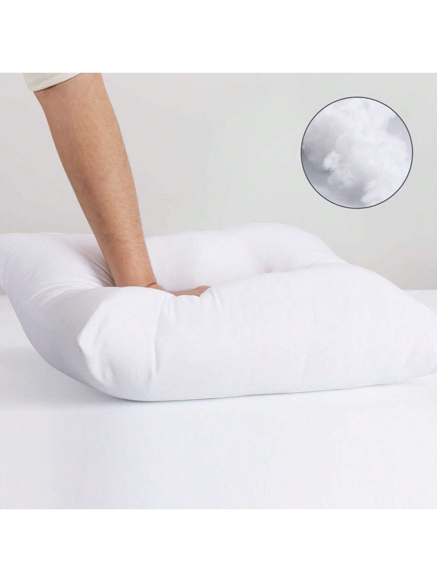 2pcs/1pc 40 X 40 Cm (16 X 16 Inch) Pillow Insert, Hollow Fiber Pillow Filler (White), Home Sanctuary