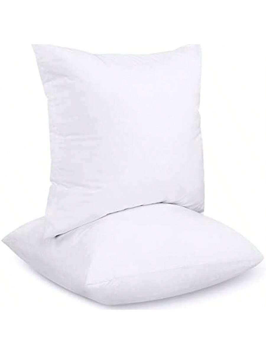 2pcs/1pc 40 X 40 Cm (16 X 16 Inch) Pillow Insert, Hollow Fiber Pillow Filler (White), Home Sanctuary